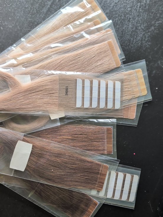 Other - Blonde/Light Brown Tape-In Hair Extensions - Multi-Pack